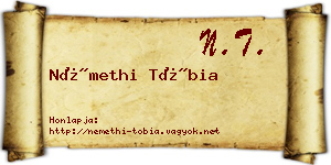 Némethi Tóbia névjegykártya